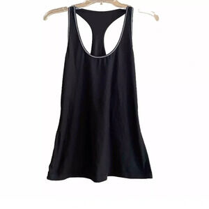 Women's Black Athletic Tank Top Gym Workout Jersey Size M